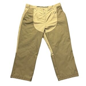 LL Bean Equestrian Pants Womens 18 Brown Double Knee Horse Riding  Outdoor 38x25